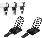 Cablettes in Nylon 100 pezzi - Flessibili - Clip per cavi autoadesivi - Organizzatore di cavi - Viti - Per uso domestico/ufficio