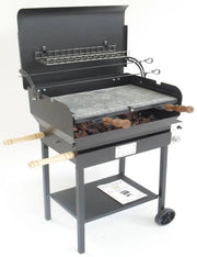 BARBECUE A GAS CON PIETRA LAVICA MODELLO EVERYDAY OLLARE ALPINA IN FERRO BATTUTO