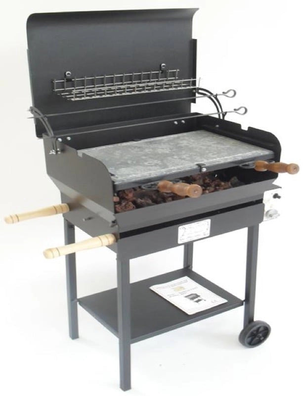 BARBECUE A GAS CON PIETRA LAVICA MODELLO EVERYDAY OLLARE ALPINA IN FERRO BATTUTO