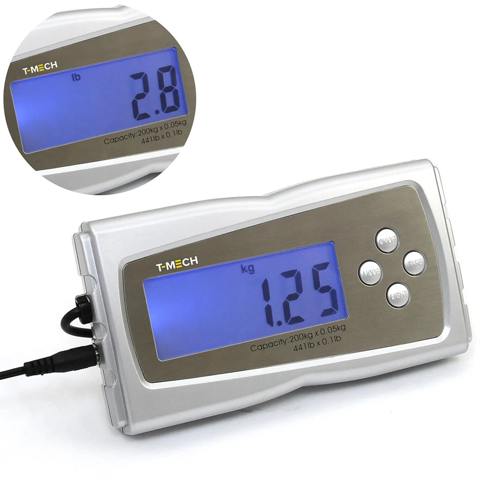 Bilancia Postale Digitale 200 kg Piattaforma 41x36 cm LCD Funzione Tara