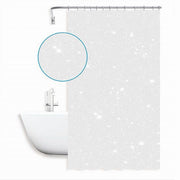 Trade Shop - Tenda Per Doccia Vasca Da Bagno Galassia Bianca 180 X 200 Cm Con 12 Anelli 87585 -
