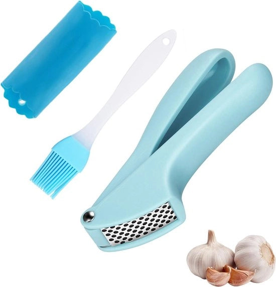 Premiale Qualità Tritacipolle con Schiaccia Cipolle in Silicone e Setaccio di Pulizia - Tritacipolle Manuale - Facile da Pulire - Assistente Cucina - Senza Schiacciatura Necessaria