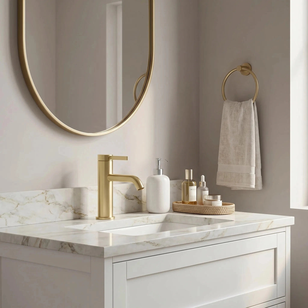Rubinetto Da Bagno Rea Rivo Brush Gold