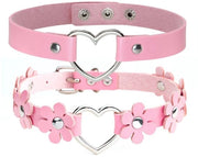 Collezione di Choker - Stile Rock Retro - Accessori Donna Moderni - 40 cm - Pelle Artificiale - Ideale per Look Gotico e Punk