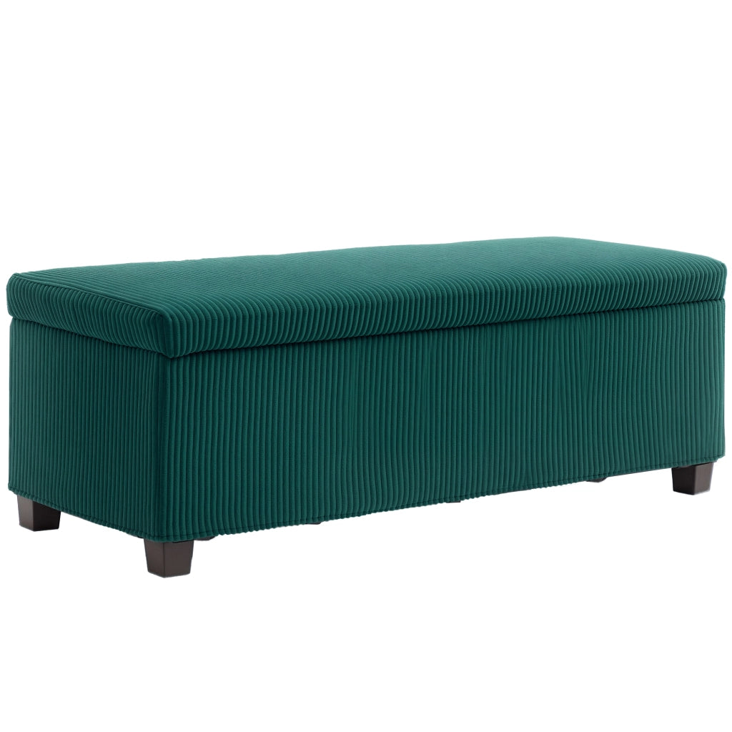 Pouf contenitore con coperchio in velluto ¨C zephmum ¨C verde 112x42x40 cm