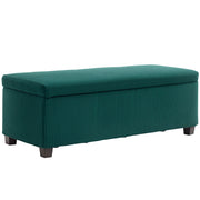 Pouf contenitore con coperchio in velluto ¨C zephmum ¨C verde 112x42x40 cm