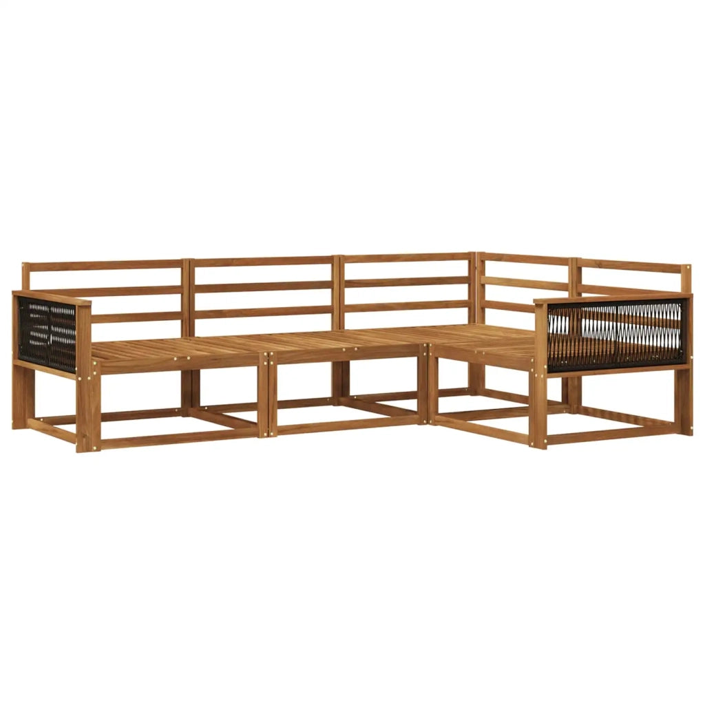 Set di divani da esterno 4 pcs Naturale