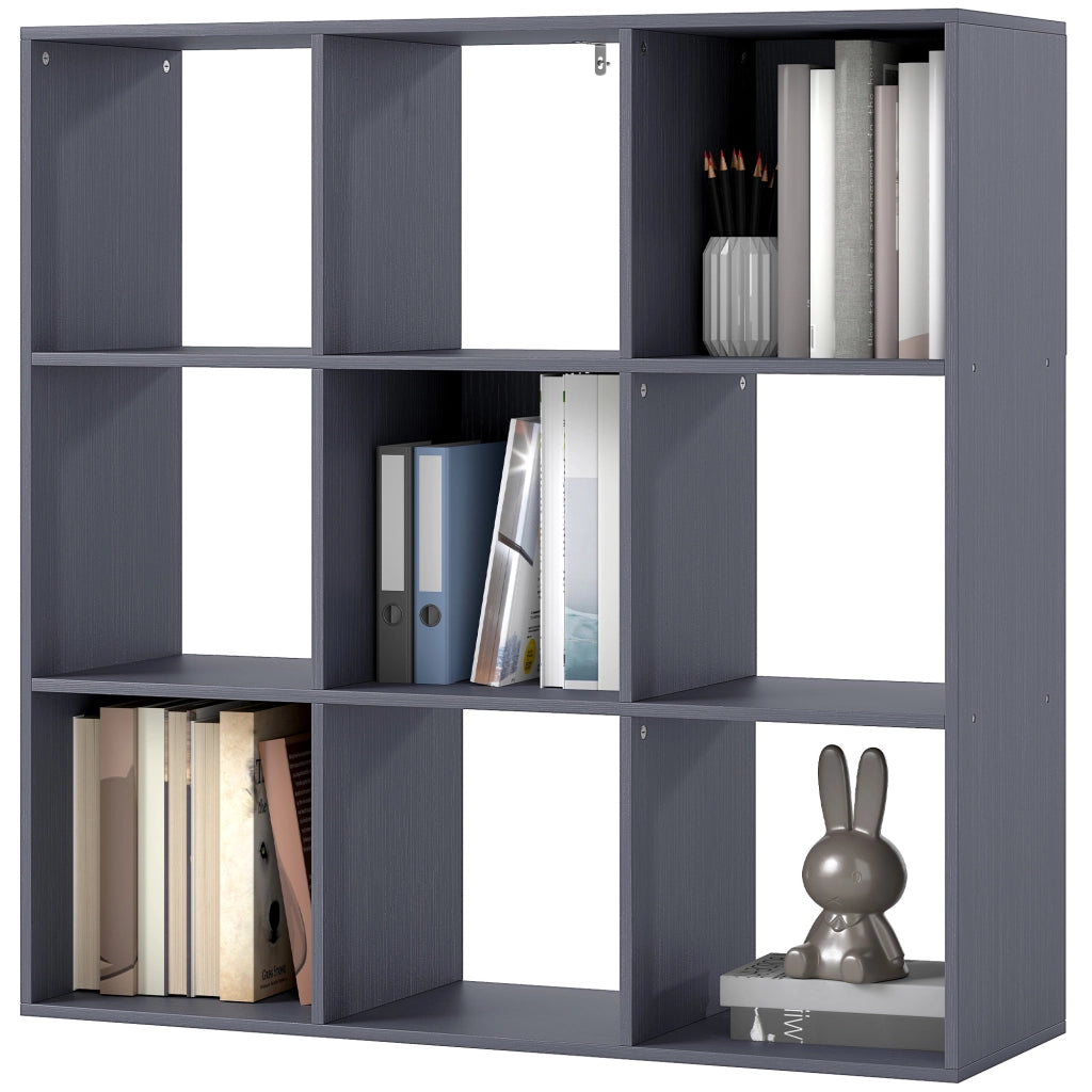 Libreria 9 Scomparti Grigio ¨C Zephmum ¨C 91x29.5x91
