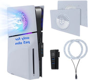 Set di Accessori per Giochi con Hub USB 2 Porte per PS5 Slim Edizione Disc/Edizione Digitale - Bianco