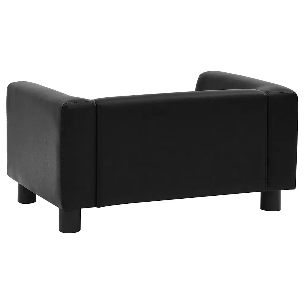 Divano per Cani Nero 60x43x30 cm in Peluche e Similpelle CFW5644030