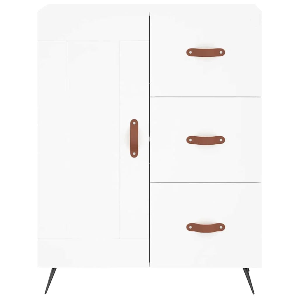 Buffet credenza cassettiera armadio mobile contenitore organizer per cucina soggiorno salotto 69,5 x 34 x 90 cm legno ingegnerizzato bianco 02_0030419