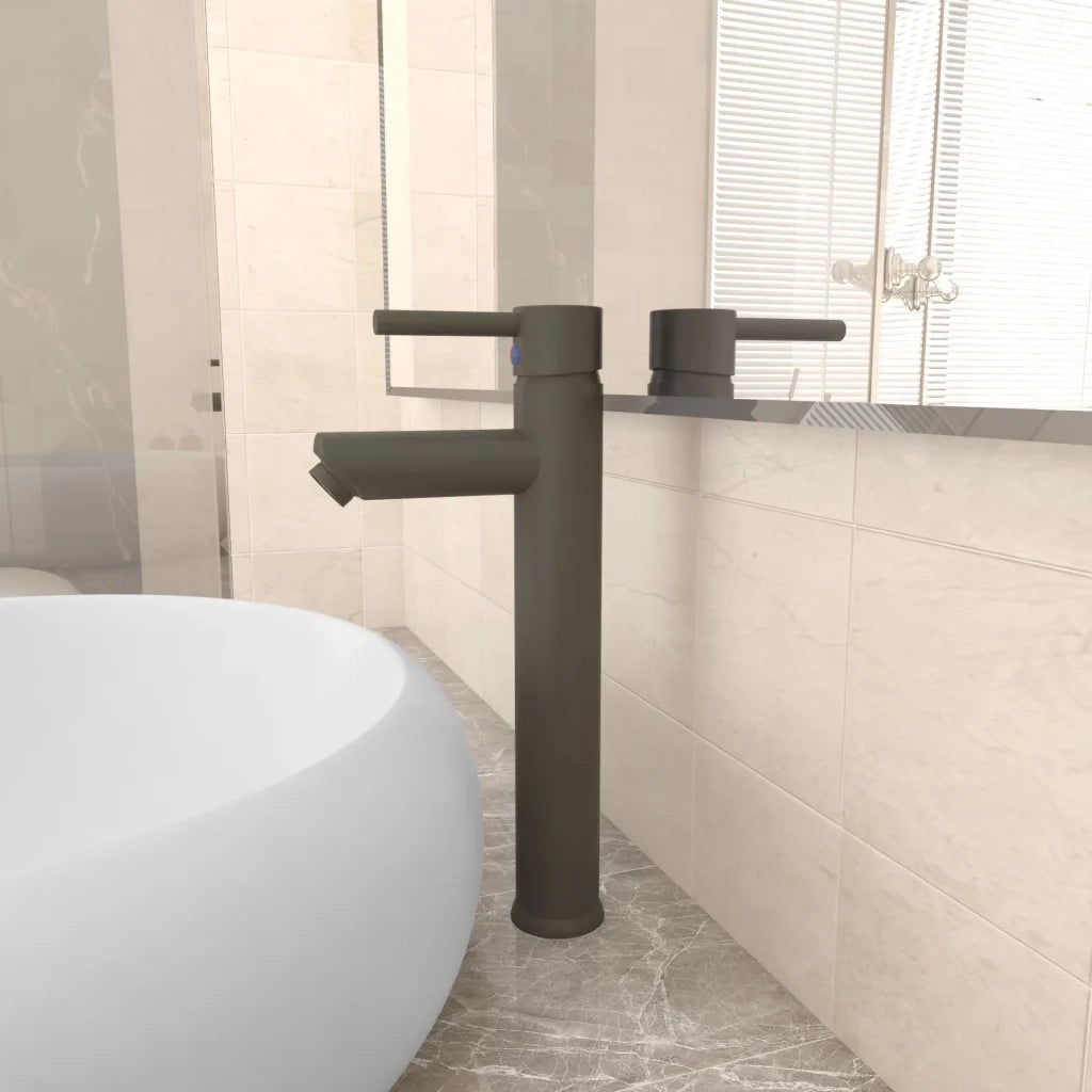 Rubinetto Miscelatore da Bagno Grigio 12x30 cm CFW1900093