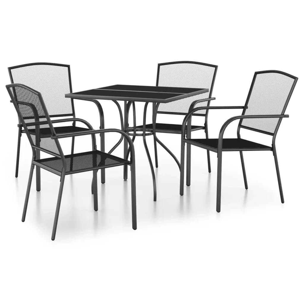 Set da Pranzo da Giardino 5 pz in Acciaio Antracite 3187966