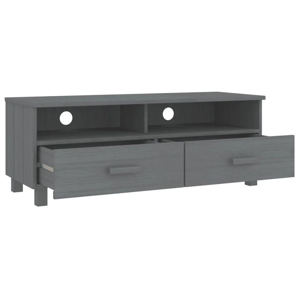 Mobile TV HAMAR Grigio Scuro 106x40x40 cm in Legno di Pino 340470