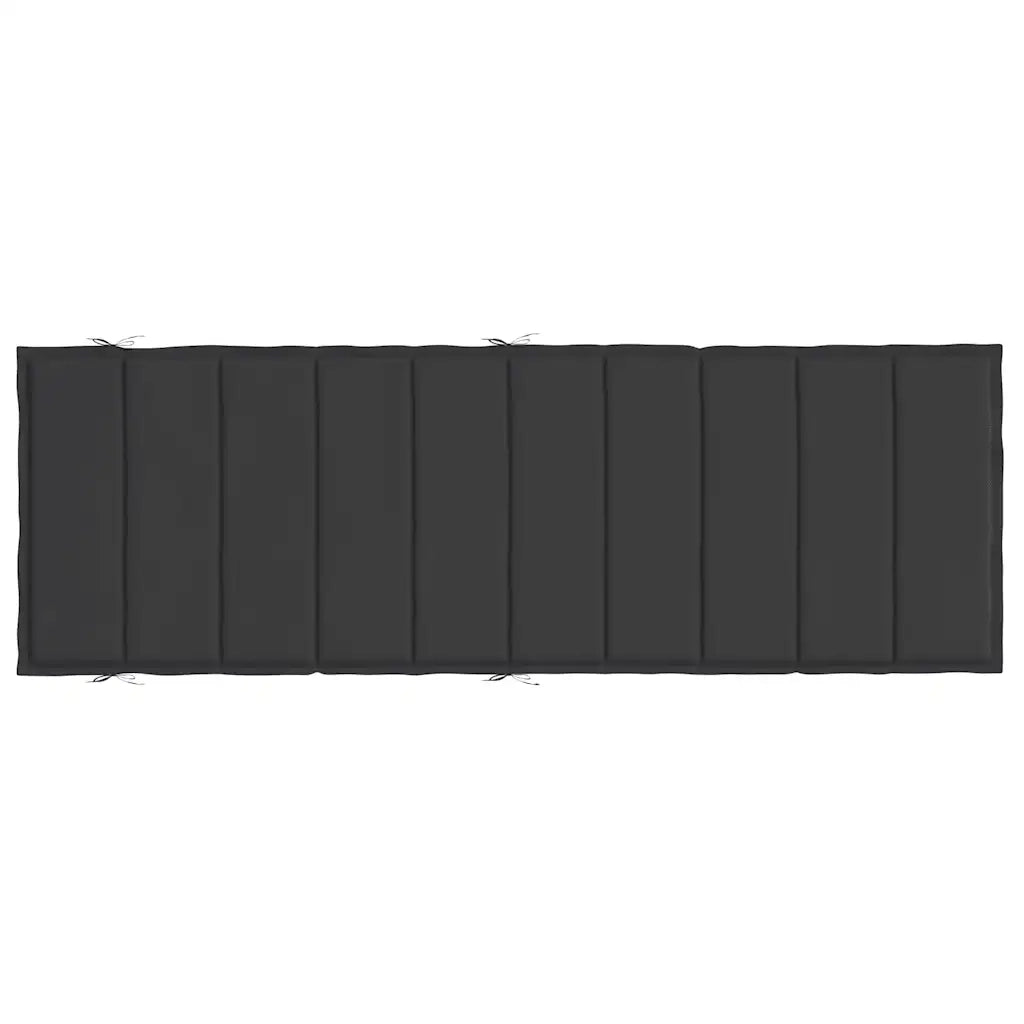 Cuscino per Lettino Nero 186x58x4 cm in Tessuto Oxford 314165