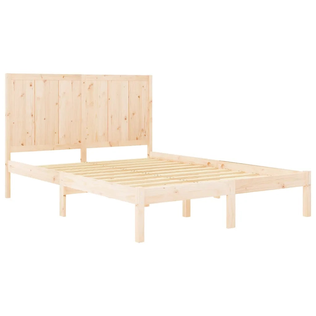 Letto senza Materasso 140x190 cm in Legno Massello di Pino 3105710