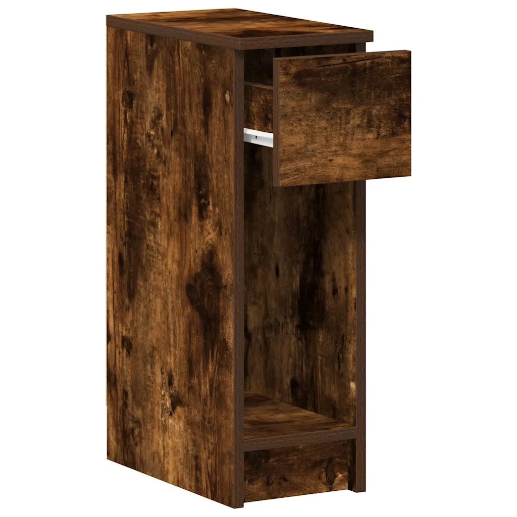 Comodino con Cassetto Rovere Fumo 20x36x60 cm 858703