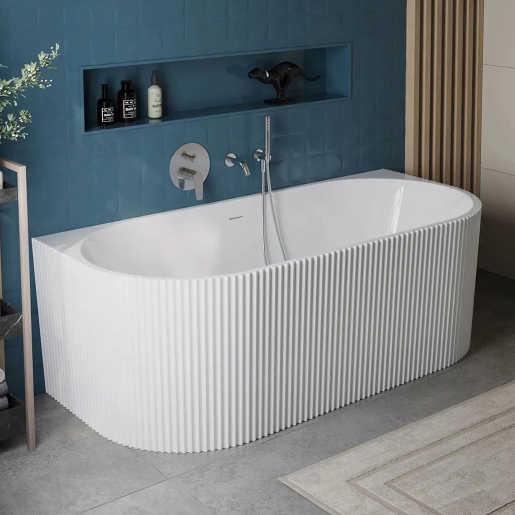 Vasca Bagno A Parete Veneta 170cm Copritappo oro spazzolato