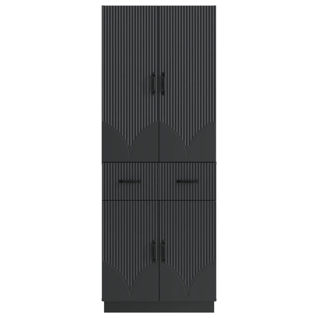 Set di armadi 2 pcs Nero Legno ingegnerizzato
