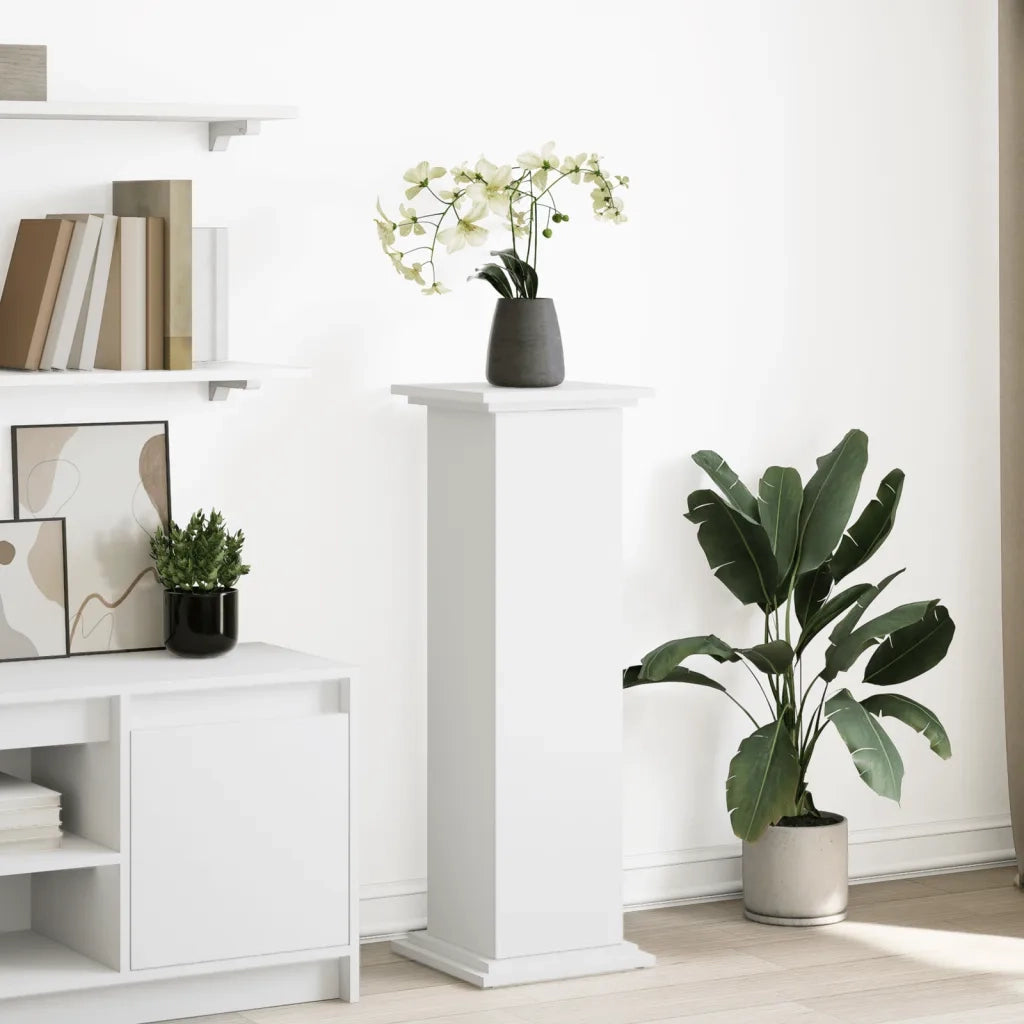 vidaXL Supporto Espositivo Portaoggetti Bianco 31x30x90 cm Truciolato