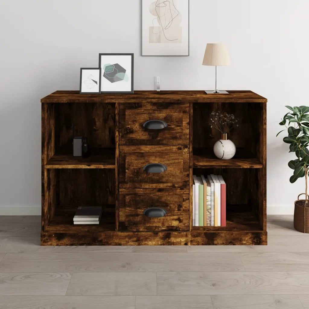 Credenza Rovere Fumo 104,5x35,5x67,5 cm in Legno Multistratocod mxl 129845