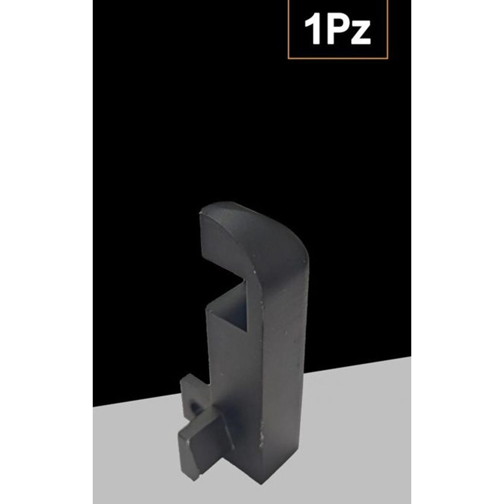 Trade Shop - Connettore Per Profilo Angolare Per Strisce Led Nero A Luce Indiretta In Alluminio Al-34-7 -