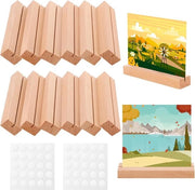 Set di 10 Orecchioni in Legno per Carte e Foto per Matrimoni, Feste e Eventi
