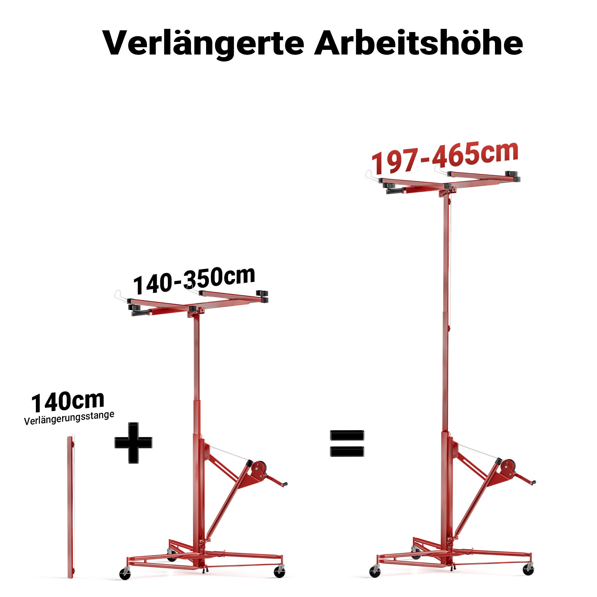 Estensione 140 cm per solleva pannelli XXL Per pannelli in cartongesso Alzalastre