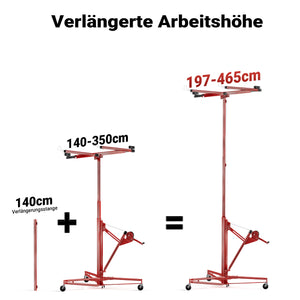 Estensione 140 cm per solleva pannelli XXL Per pannelli in cartongesso Alzalastre