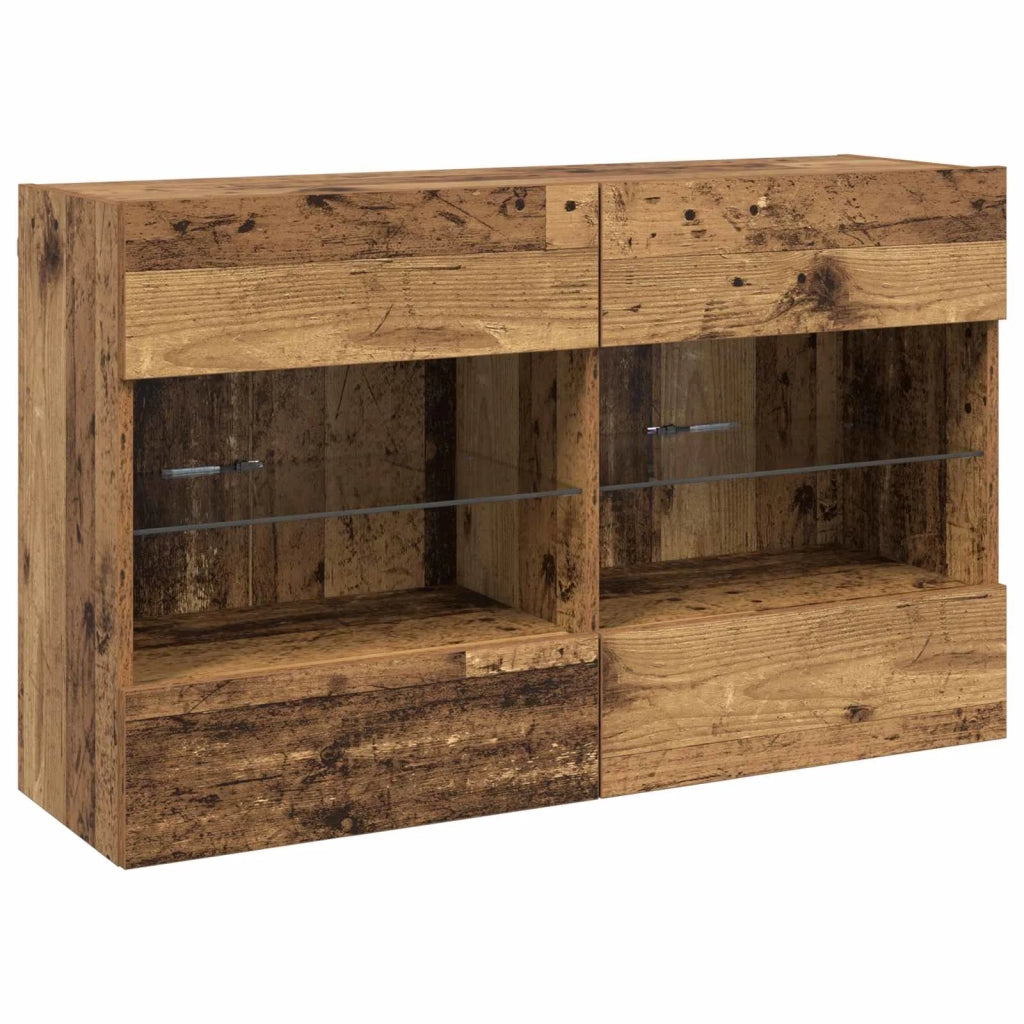 Mobile TV da parete con LED Legno vecchio 98,5 x 30 x 60,5 cm 8000985