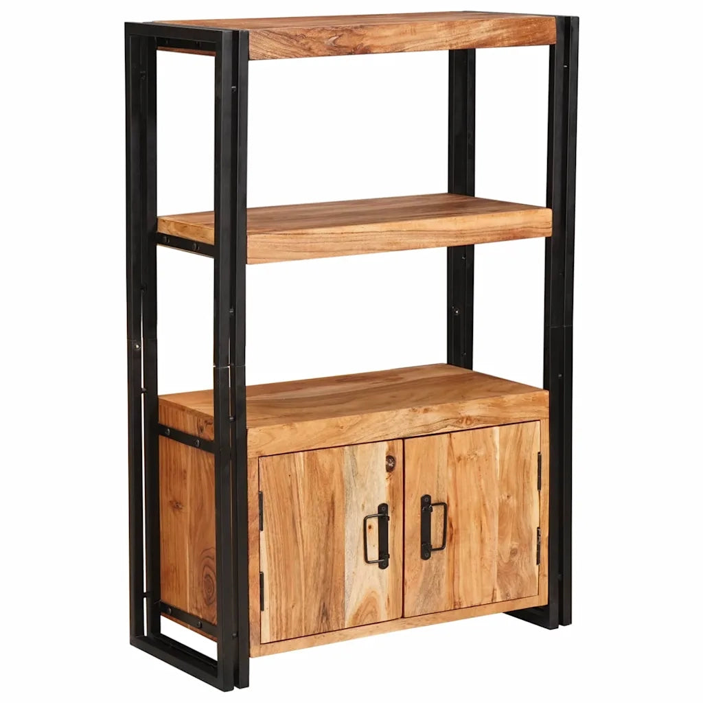 Libreria con Porte Marrone Legno massello di acacia e metallo 4104770