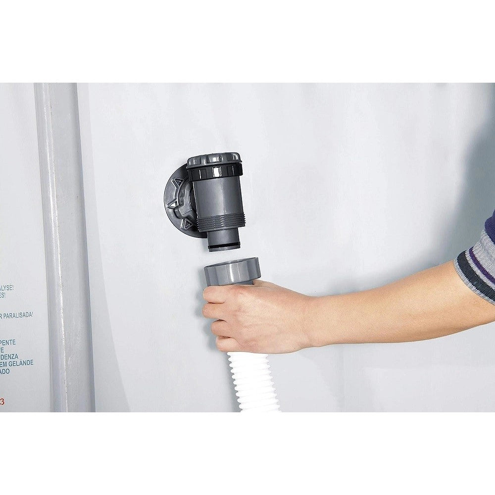 Trade Shop - Tubo Da 3 Mt Diam.38 Mm Per Pompe Filtri A Sabbia Bianco Ricambio Piscina 58368 -