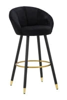 Sgabello Bar Prague Nero cm 55X56X104