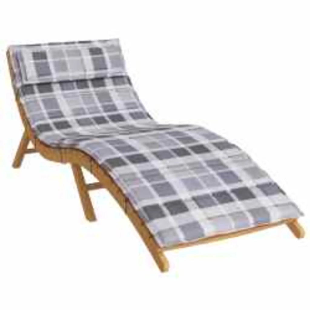Cuscino per Lounger Sole Grigio 178 x 60 x 4 cm Tessuto Oxford 361866