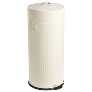 Cestino con pedale e coperchio per cucina in ferro verniciato a polvere e materiale sintetico beige cucina moderna