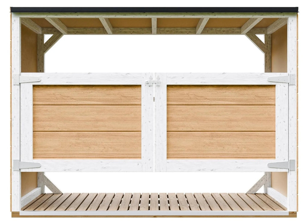 Casetta da giardino per bidoni spazzatura 3x240L - Timbela M982A-HARVEST HONEY