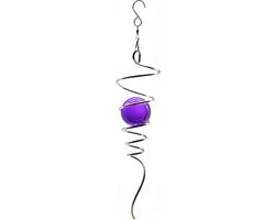Decorazione a spirale rotante per interni ed esterni - Motore rotativo - Coda a spirale - 28 cm - Blu