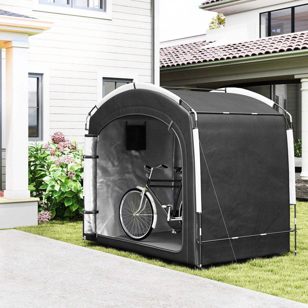 Copertura per Biciclette Portatile ¨C zephmum ¨C Nero 220x150x195 cm