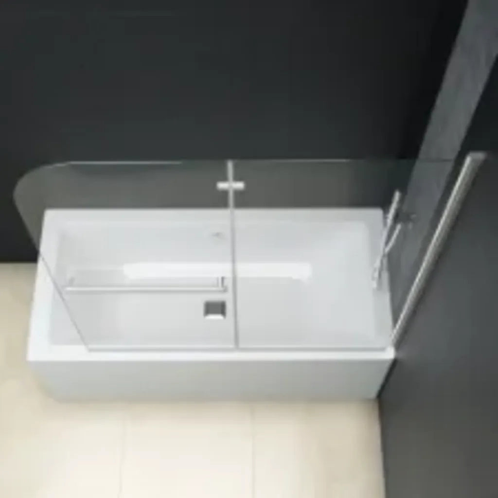 Box Doccia Pieghevole a Libro 2 Pannelli in ESG 95x140 cm 144678