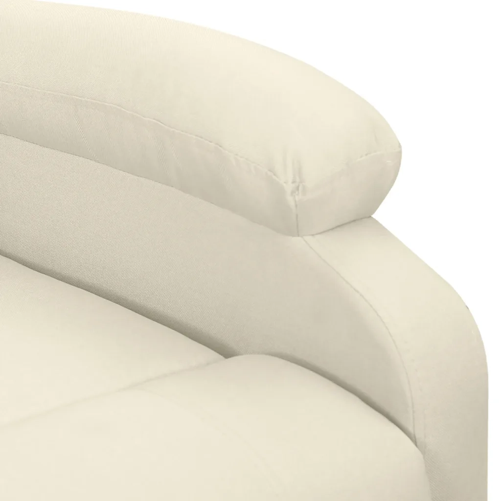 Poltrona Alzapersona Massaggiante Reclinabile Crema in Tessuto cod mxl 50623