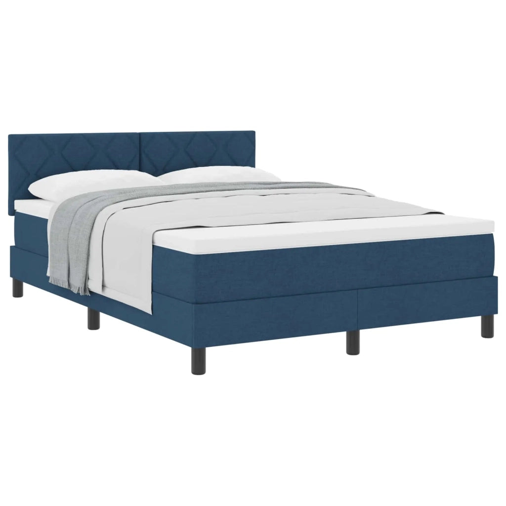 Letto a molle con materasso Blu 160 x 200 cm Tessuto 3338782