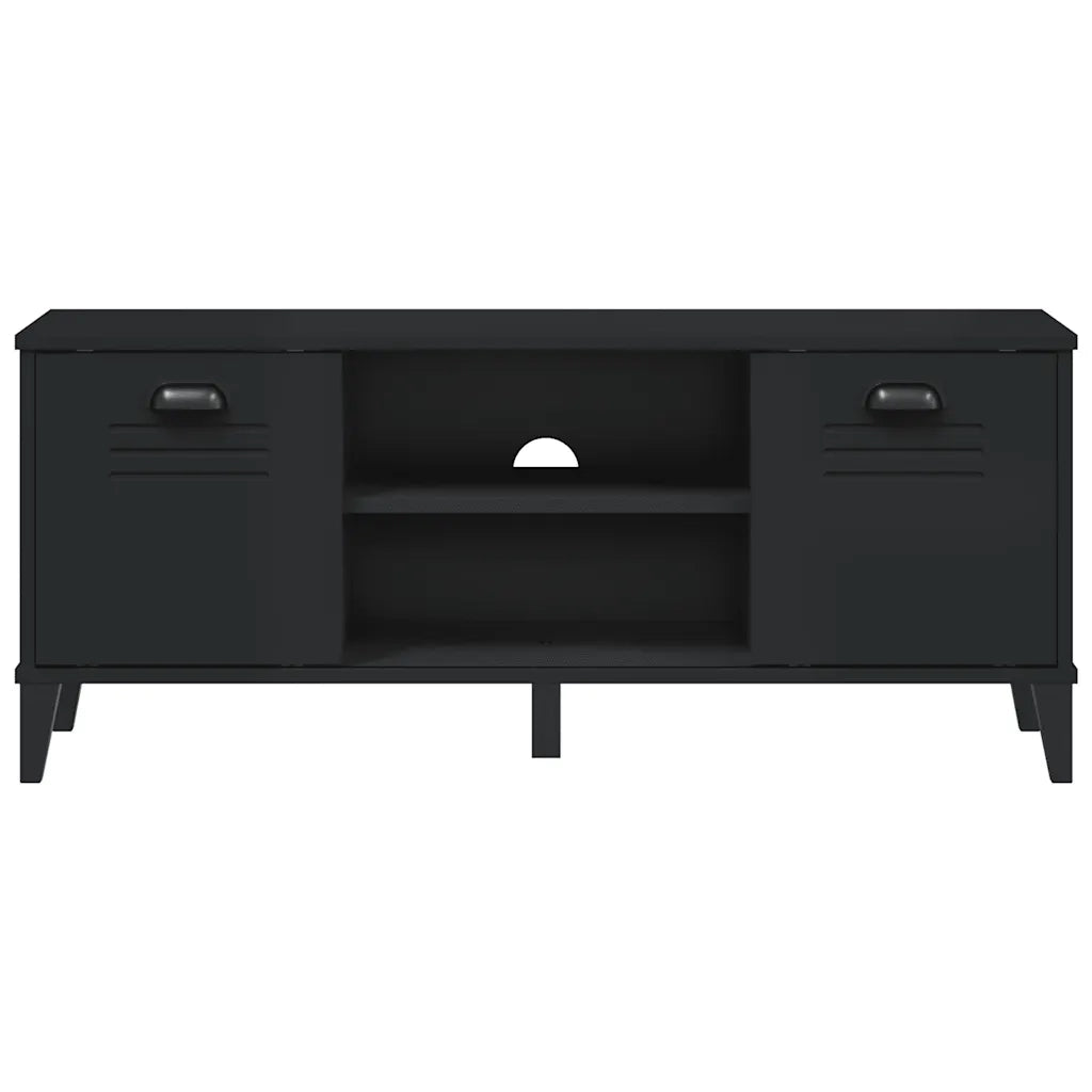 Panca Porta Scarpe | Scarpiera | Mobile per scarpe VIKEN Nera 106x35x45 cm Legno Multistrato