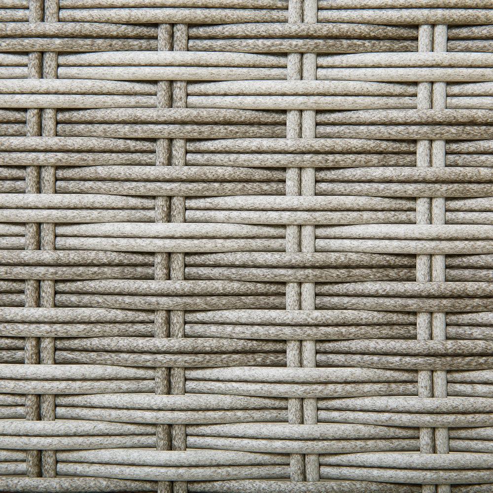 Lettino prendisole grigio finto rattan con cuscino poggiatesta regolabile