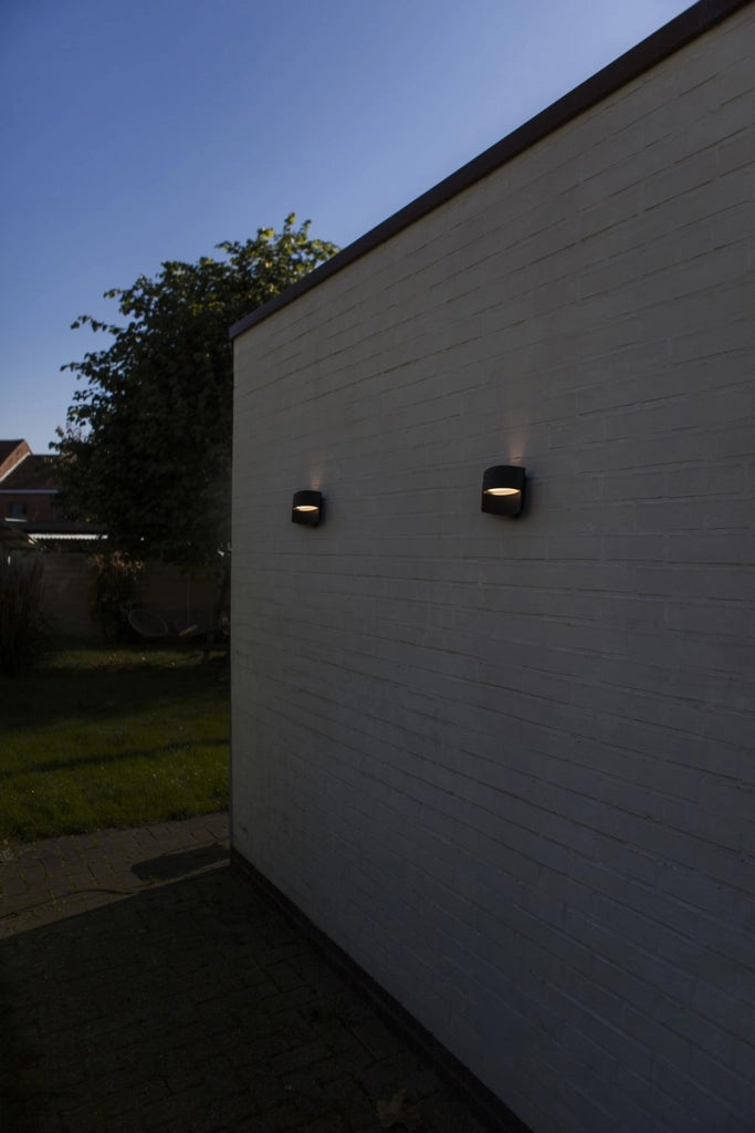 Applique LED esterna LOTUS nera IP54 8,5W Lutec