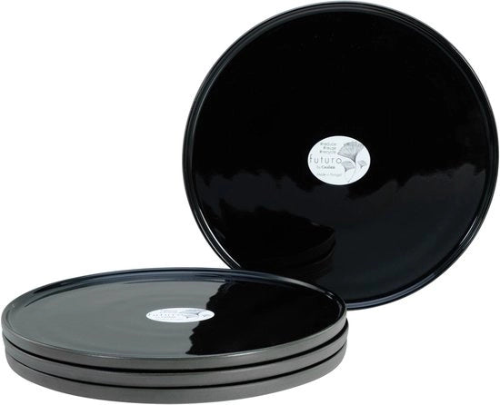 Set da tavola, 21662, serie Futuro, insieme da 4 pezzi, set da cucina in ceramica, resistente a lavastoviglie e forno a microonde, realizzato in Portogallo