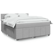 Giroletto a Molle con Materasso Grigio Chiaro180x200 cm Tessuto