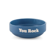 Coppetta in Ceramica blue 13 cm  Scritta "You rock"