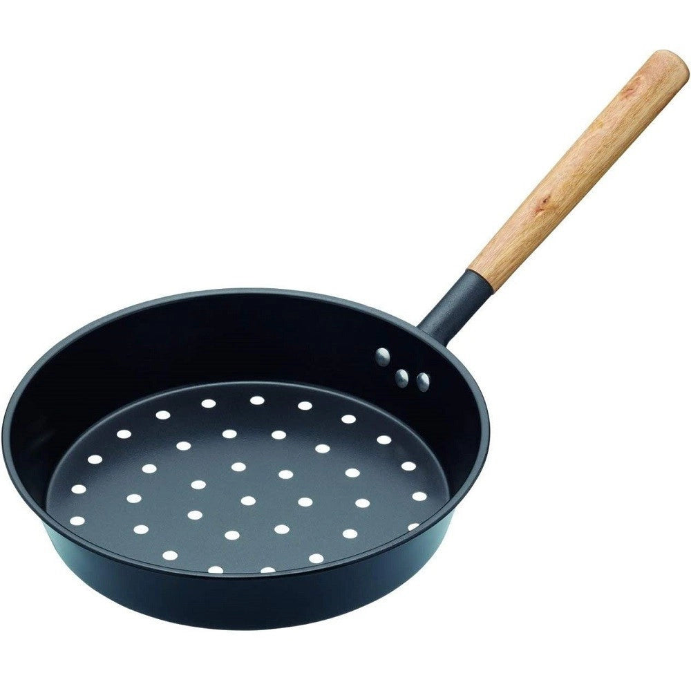 Trade Shop - Padella Per Caldarroste In Acciaio Al Carbonio Diametro 26 Cm Accessorio Cucina -
