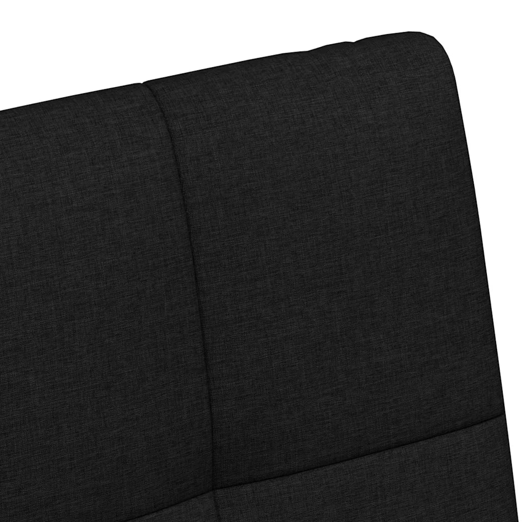 Sedie da Pranzo con Ruote 2 pcs Nero 58 x 65 x 94 cm Tessuto 42017831