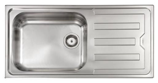 CM Cristal 100 x 50 1V Lavello montato su piano Rettangolare Acciaio inossidabile